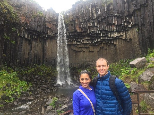 The beautiful Svartifoss waterfall