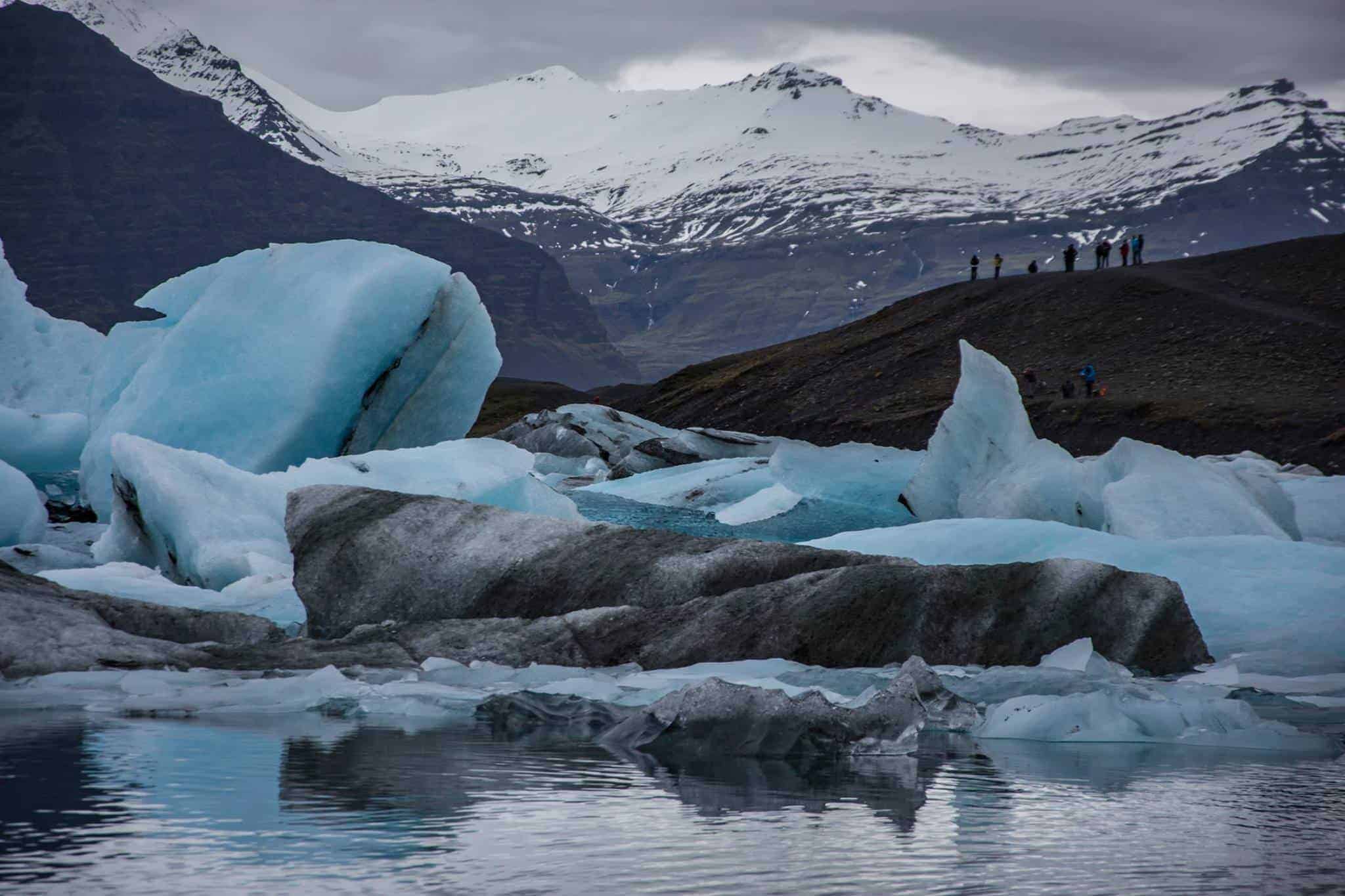 Driving to the glacial lake in February