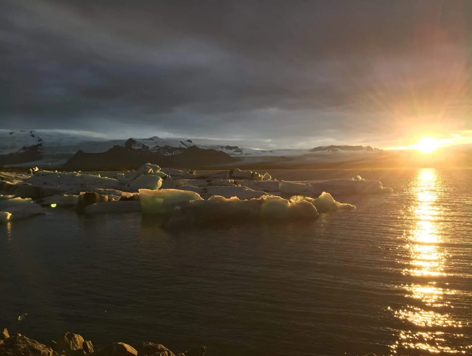 Jökulsárlón in sunset