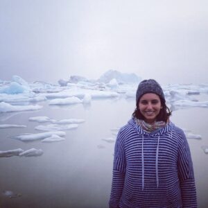 the iceberg lake in South Iceland