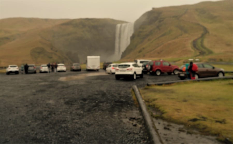 Parking by Skógafoss