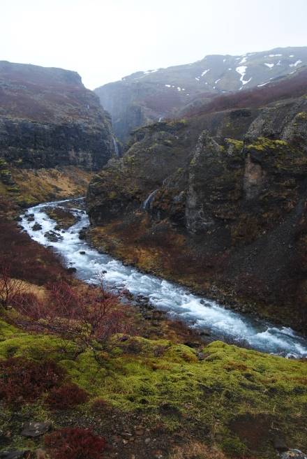 Hiking in Iceland in wintertime