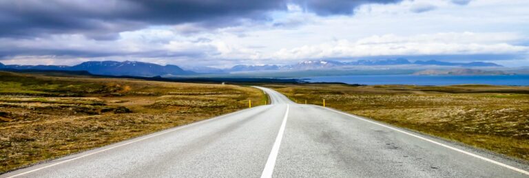 On the road in Iceland Driving