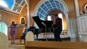 Concert in the church in Seyðisfjörður Iceland