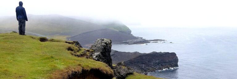 Hiking in Westman Islands iceland