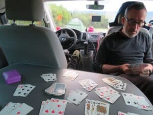 Relaxing in the Camper Van Relaxing in the Camper Van