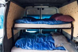 Rent Renault Master 5 interior sleeping bunk