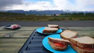 Roadside lunch by the Ring road