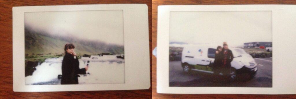 polaroid pictures of people traveling