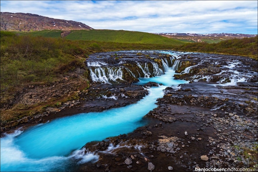 Brúarfoss waterfall in Þingvellir national park