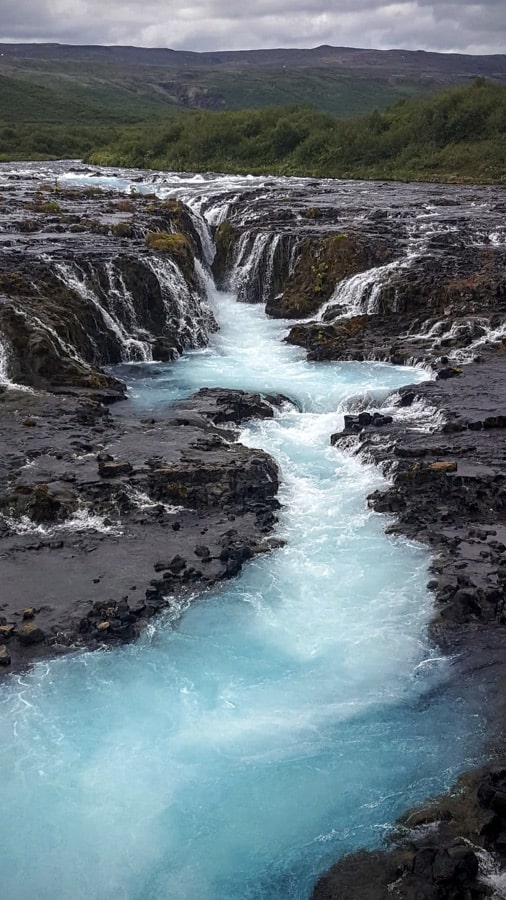 Brúarfoss waterfall in South Iceland