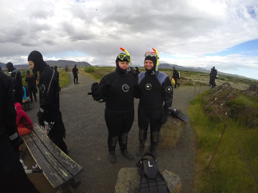 Snorkeling in Silfra in Iceland