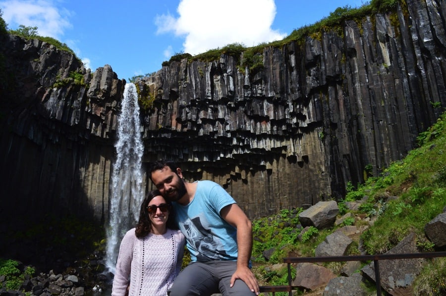 Svartifoss waterfall in Iceland