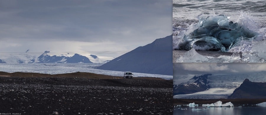 Camping close to Jökulsárlón