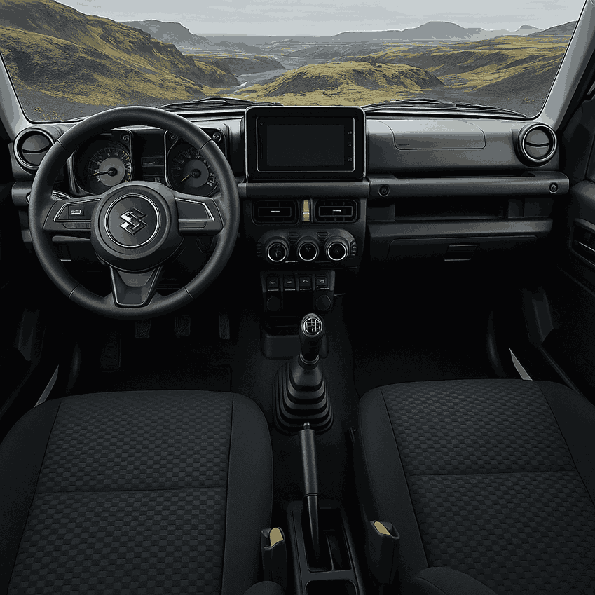 Suzuki Jimny AI image - interor front