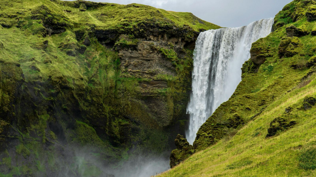 Skógafoss Waterfall in Iceland.