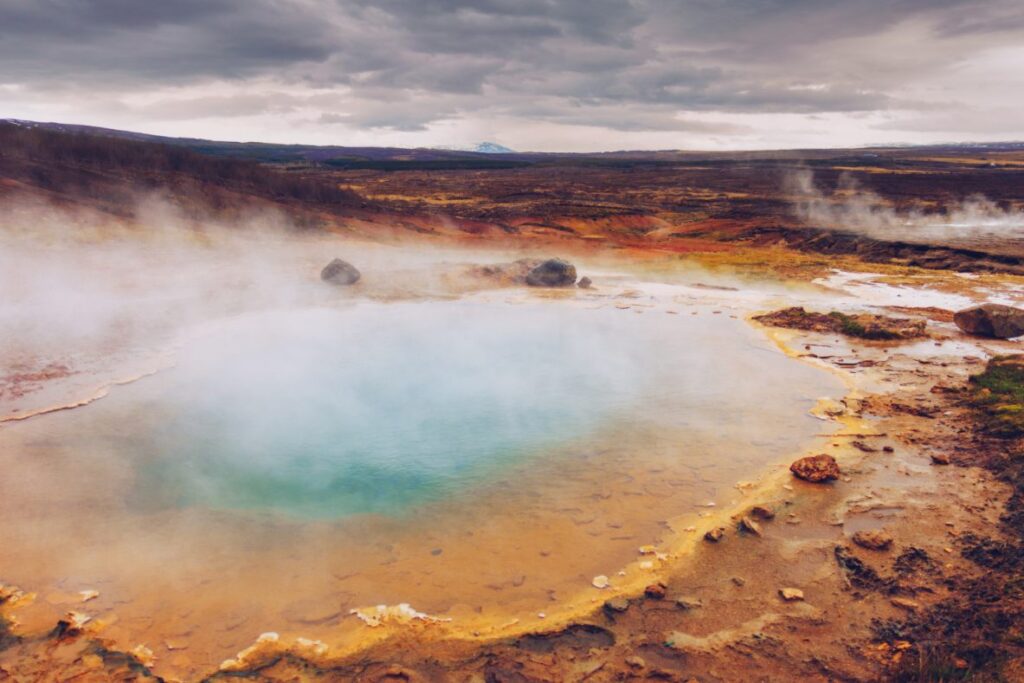 Geysir Geothermal Area in Iceland.