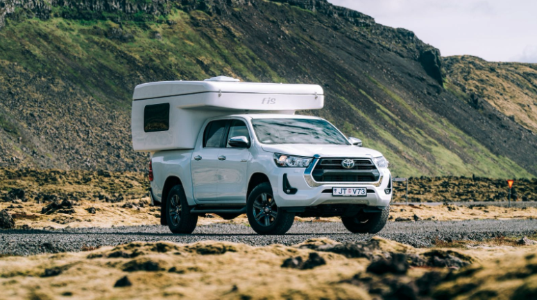 4x4 Toyota Hilux Camper in Iceland.