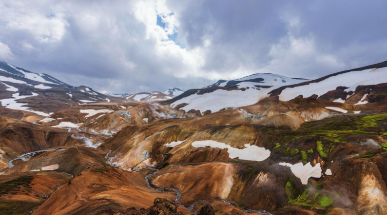 Rhyolite mountains in Landmannalaugar, Iceland.