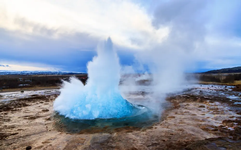 Photo of a hot spring in Iceland