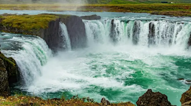 Godafoss waterfall in Iceland.