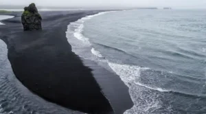 Black sand beach in South Coast Iceland