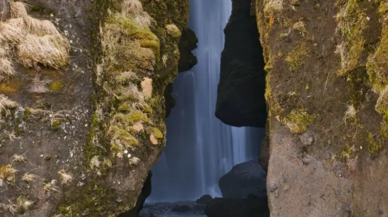 Gljúfrabúi waterfall in Iceland.