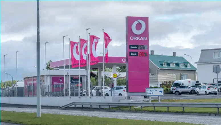 Gas station in Iceland.