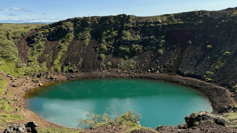 Kerid crater in Iceland.
