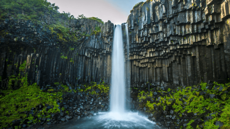 Svartifoss waterfall in Iceland.
