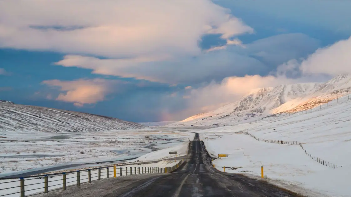 Iceland’s Ring Road in winter.